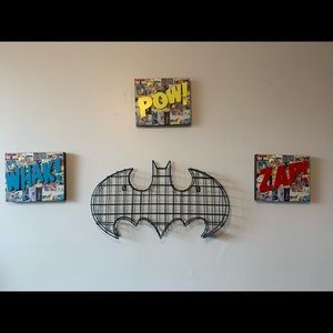 Batman Theme Decor Wall Decor-Set of 5
